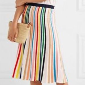 JCrew Striped Knit Flare Skirt
